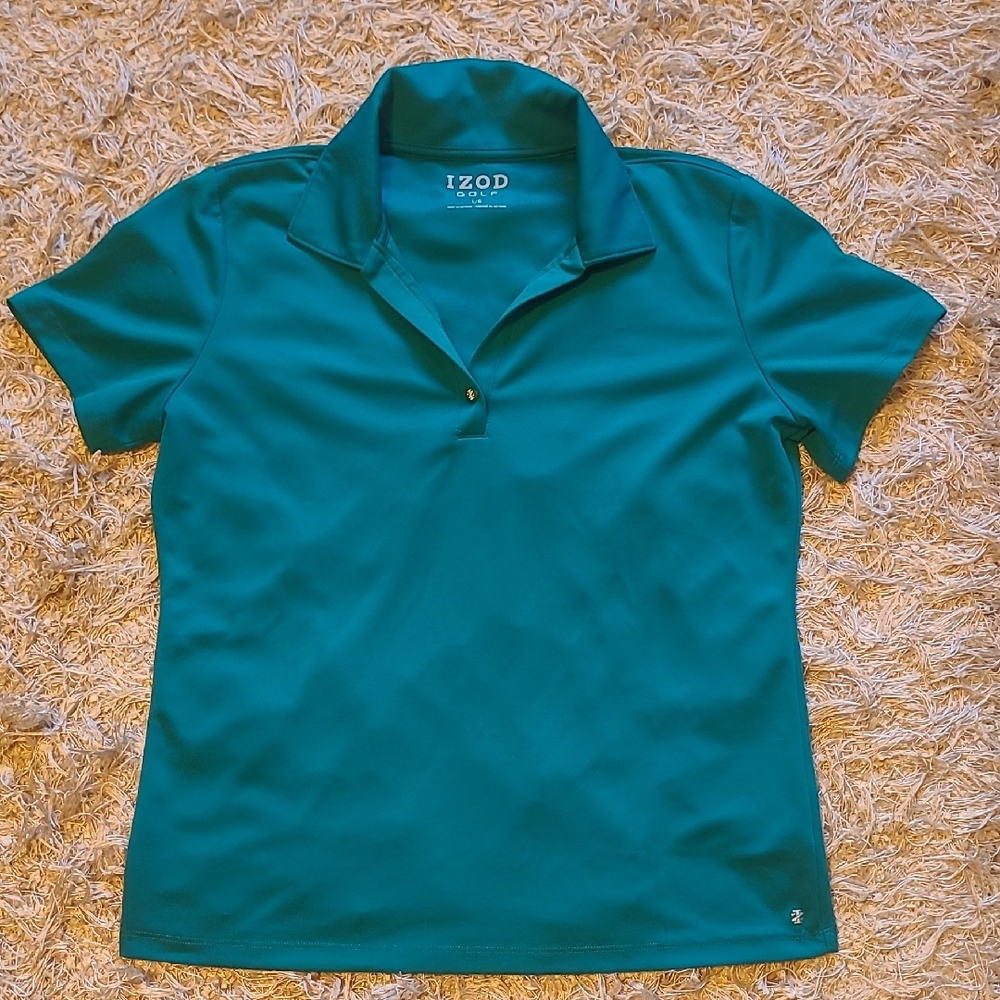 IZOD Women's Teal Polo Golf Shirt